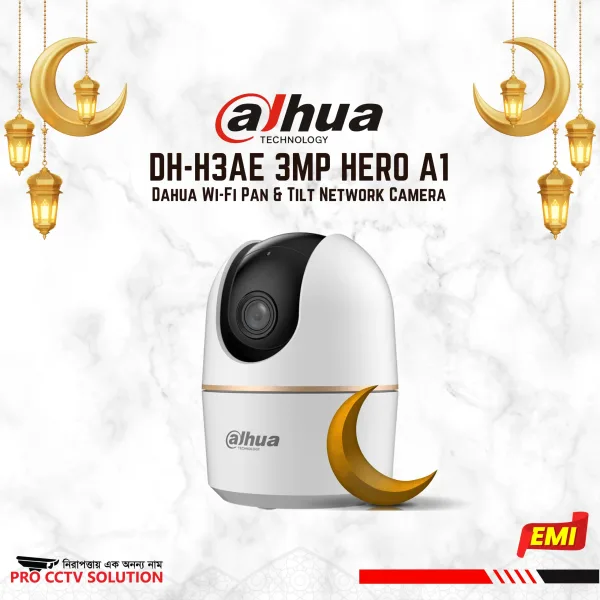 Dahua DH-H3AE 3MP HERO A1 Wi-Fi Pan & Tilt Network Camera onoly at pro cctv Soltuion in best price