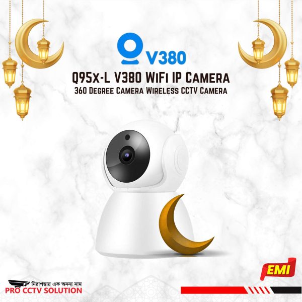 Q95x-L V380 WiFi IP Camera 360 Degree Camera Wireless CCTV Camera pro cctv solution